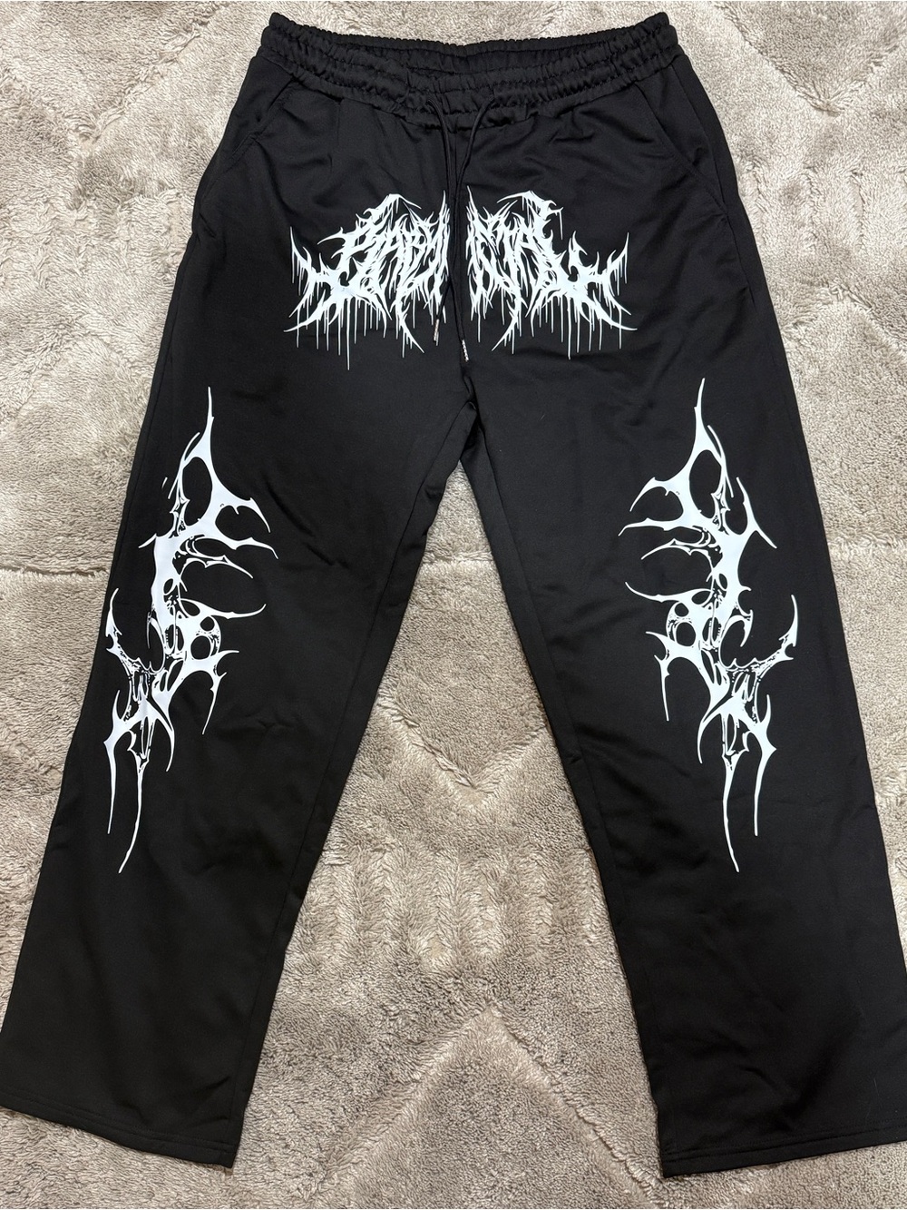 Women’s Black Goth Sweatpants Sz M/L